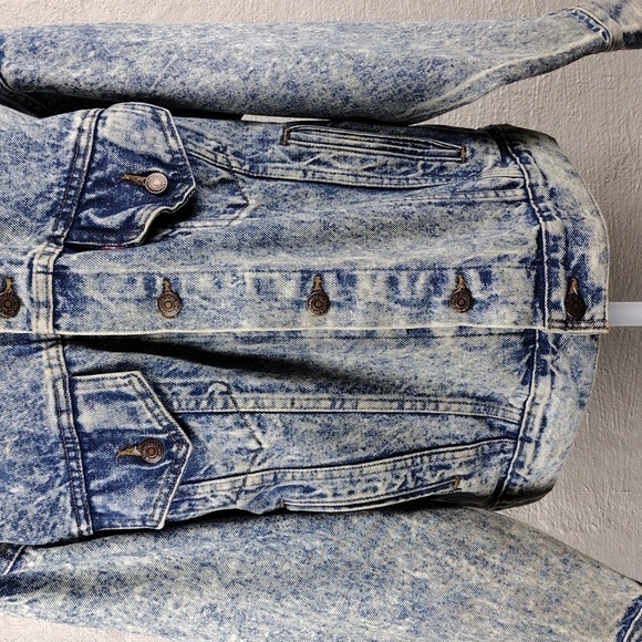 Levi's Vintage Blue Stone Wash Long Sleeve Button Front Trucker Jean Jacket - Picture 4 of 16